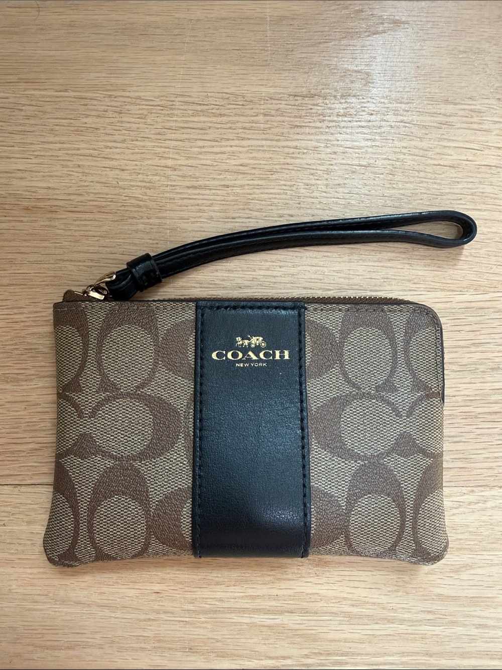 Coach Brown Wristlet